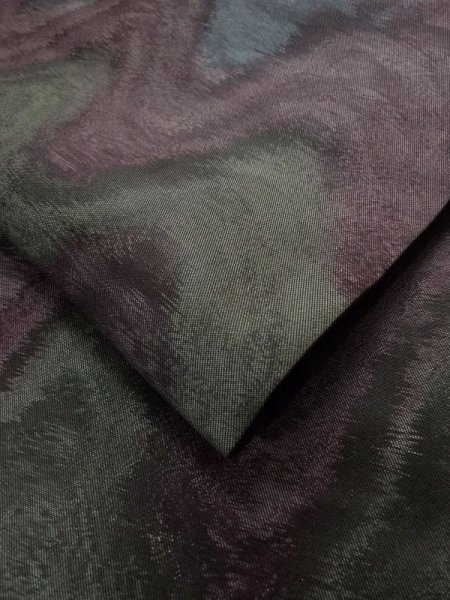 Photo10: L0706C Vintage Japanese Kimono Pale Dark Multi Color NAGOYA OBI sash Mountain Silk. (Grade A) (10)