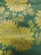 Photo6: L0706D Vintage Japanese Kimono  Pale Green NAGOYA OBI sash Flower Silk. (Grade C) (6)