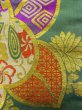 Photo8: L0706D Vintage Japanese Kimono  Pale Green NAGOYA OBI sash Flower Silk. (Grade C) (8)