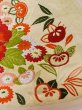 Photo7: L0706G Vintage Japanese Kimono Pale Light Pink NAGOYA OBI sash Flower circle Silk. (Grade D) (7)