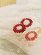 Photo8: L0706G Vintage Japanese Kimono Pale Light Pink NAGOYA OBI sash Flower circle Silk. (Grade D) (8)