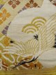 Photo7: L0706I Vintage Japanese Kimono   Off White NAGOYA OBI sash Chrysanthemum Silk. (Grade C) (7)