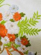 Photo6: L0706K Vintage Japanese Kimono  Shiny Silver NAGOYA OBI sash Flower Silk. (Grade B) (6)