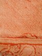 Photo3: L0706L Vintage Japanese Kimono   Orange NAGOYA OBI sash UME plum bloom Silk. (Grade B) (3)