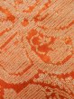 Photo8: L0706L Vintage Japanese Kimono   Orange NAGOYA OBI sash UME plum bloom Silk. (Grade B) (8)