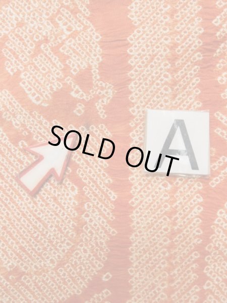 Photo13: L0706L Vintage Japanese Kimono   Orange NAGOYA OBI sash UME plum bloom Silk. (Grade B) (13)