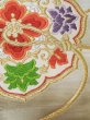 Photo6: L0706O Vintage Japanese Kimono   Off White NAGOYA OBI sash Chinese flower Silk. (Grade B) (6)
