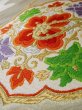 Photo10: L0706O Vintage Japanese Kimono   Off White NAGOYA OBI sash Chinese flower Silk. (Grade B) (10)