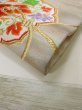 Photo11: L0706O Vintage Japanese Kimono   Off White NAGOYA OBI sash Chinese flower Silk. (Grade B) (11)