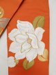 Photo4: Mint L0706S Vintage Japanese Kimono  Pale Orange NAGOYA OBI sash Peony Silk. (Grade A) (4)