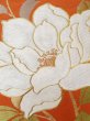 Photo5: Mint L0706S Vintage Japanese Kimono  Pale Orange NAGOYA OBI sash Peony Silk. (Grade A) (5)