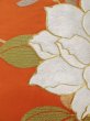 Photo7: Mint L0706S Vintage Japanese Kimono  Pale Orange NAGOYA OBI sash Peony Silk. (Grade A) (7)