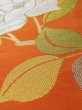 Photo9: Mint L0706S Vintage Japanese Kimono  Pale Orange NAGOYA OBI sash Peony Silk. (Grade A) (9)