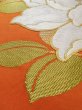 Photo10: Mint L0706S Vintage Japanese Kimono  Pale Orange NAGOYA OBI sash Peony Silk. (Grade A) (10)