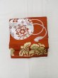 Photo2: L0706U Vintage Japanese Kimono   Red NAGOYA OBI sash Chinese flower Silk. (Grade C) (2)