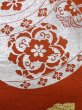 Photo7: L0706U Vintage Japanese Kimono   Red NAGOYA OBI sash Chinese flower Silk. (Grade C) (7)