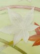 Photo5: L0706W Vintage Japanese Kimono Pale Light Teal NAGOYA OBI sash MOMIJI maple leaf Silk. (Grade A) (5)