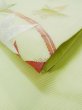 Photo11: L0706W Vintage Japanese Kimono Pale Light Teal NAGOYA OBI sash MOMIJI maple leaf Silk. (Grade A) (11)