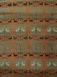Photo3: L0707D Vintage Japanese Kimono  Pale Orange NAGOYA OBI sash Chinz pattern Silk. (Grade B) (3)
