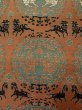 Photo7: L0707D Vintage Japanese Kimono  Pale Orange NAGOYA OBI sash Chinz pattern Silk. (Grade B) (7)