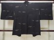Photo2: Mint L0713L Used Japanese women  Black HAORI short jacket / Silk. Wave   (Grade A) (2)
