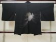 Photo2: Mint L0713N Used Japanese women  Black HAORI short jacket / Synthetic. Chrysanthemum   (Grade A) (2)