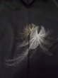 Photo3: Mint L0713N Used Japanese women  Black HAORI short jacket / Synthetic. Chrysanthemum   (Grade A) (3)