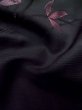 Photo11: L0713O Used Japanese women  Black HAORI short jacket / Synthetic. Flower   (Grade A) (11)