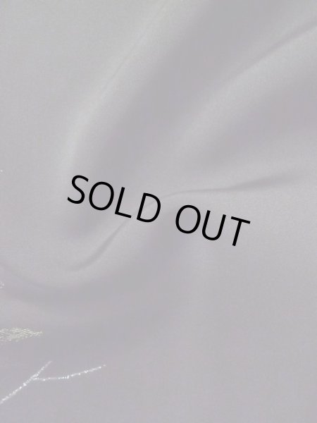 Photo12: L0713P Used Japanese women  Black HAORI short jacket / Silk. Leaf   (Grade B) (12)