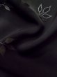 Photo13: L0713V Used Japanese women  Black HAORI short jacket / Silk. Leaf   (Grade B) (13)