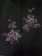 Photo3: L0713W Used Japanese women  Black HAORI short jacket / Silk. Flower,   (Grade B) (3)