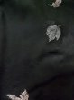 Photo4: L0713X Used Japanese women  Black HAORI short jacket / Synthetic. MOMIJI maple leaf,   (Grade A) (4)