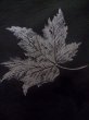 Photo6: L0713X Used Japanese women  Black HAORI short jacket / Synthetic. MOMIJI maple leaf,   (Grade A) (6)