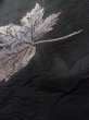 Photo10: L0713X Used Japanese women  Black HAORI short jacket / Synthetic. MOMIJI maple leaf,   (Grade A) (10)