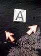 Photo15: L0713X Used Japanese women  Black HAORI short jacket / Synthetic. MOMIJI maple leaf,   (Grade A) (15)