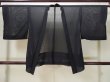 Photo1: L0713Z Used Japanese women  Black HAORI short jacket / Silk.    (Grade B) (1)