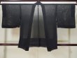 Photo2: L0713Z Used Japanese women  Black HAORI short jacket / Silk.    (Grade B) (2)