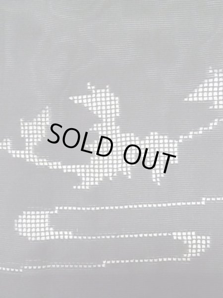 Photo6: L0720D Used Japanese women  Black HAORI short jacket / Silk. Leaf,   (Grade C) (6)