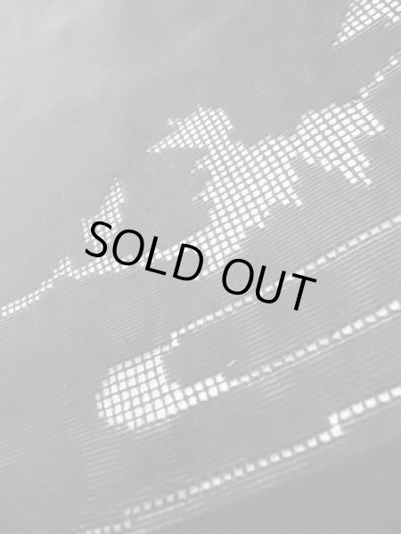 Photo7: L0720D Used Japanese women  Black HAORI short jacket / Silk. Leaf,   (Grade C) (7)