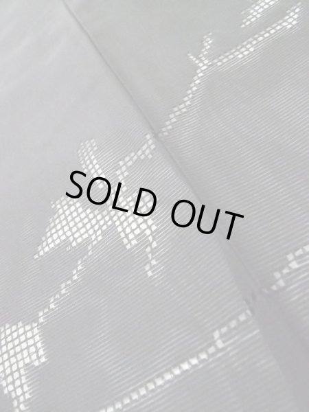 Photo8: L0720D Used Japanese women  Black HAORI short jacket / Silk. Leaf,   (Grade C) (8)