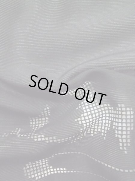 Photo10: L0720D Used Japanese women  Black HAORI short jacket / Silk. Leaf,   (Grade C) (10)