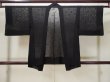 Photo2: Mint L0720E Used Japanese women  Black HAORI short jacket / Silk. MOMIJI maple leaf,   (Grade A) (2)