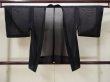 Photo1: L0720G Used Japanese women  Black HAORI short jacket / Silk. Circle   (Grade B) (1)