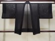 Photo2: L0720G Used Japanese women  Black HAORI short jacket / Silk. Circle   (Grade B) (2)