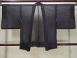 Photo2: Mint L0720N Used Japanese women Bluish Black HAORI short jacket / Silk. Abstract pattern   (Grade A) (2)