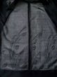 Photo3: Mint L0720N Used Japanese women Bluish Black HAORI short jacket / Silk. Abstract pattern   (Grade A) (3)