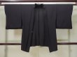 Photo1: Mint L0720S Used Japanese women  Black HAORI short jacket / Silk.    (Grade A) (1)