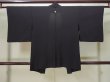 Photo2: Mint L0720S Used Japanese women  Black HAORI short jacket / Silk.    (Grade A) (2)