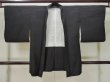 Photo1: Mint L0720X Used Japanese women  Black HAORI short jacket / Silk.  Base woven pattern: Lozenges, Diamond-shaped flowers, Crossed circles, Abstract pattern  (Grade A) (1)