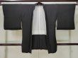 Photo1: L0720Y Used Japanese women  Black HAORI short jacket / Silk.    (Grade B) (1)